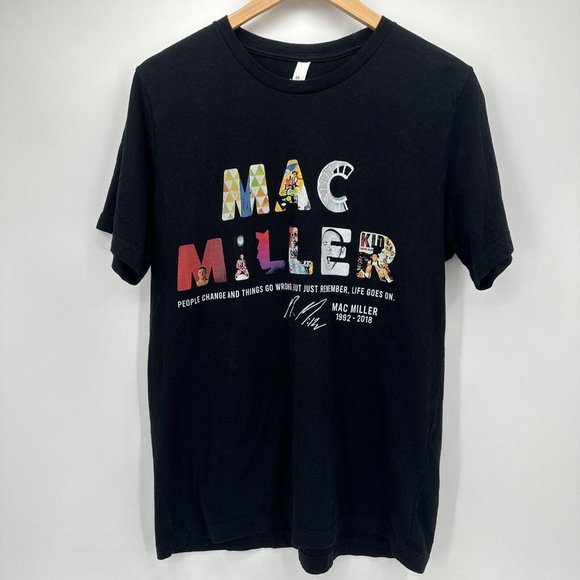 Bella + Canvas Tops - Mac Miller Women's T-Shirt Black Size Large